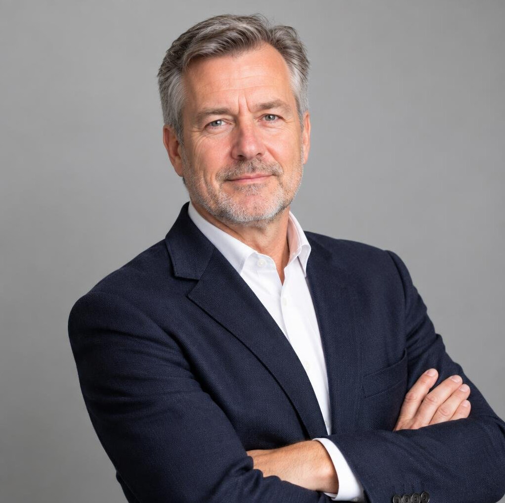 Male senior production director in a studio